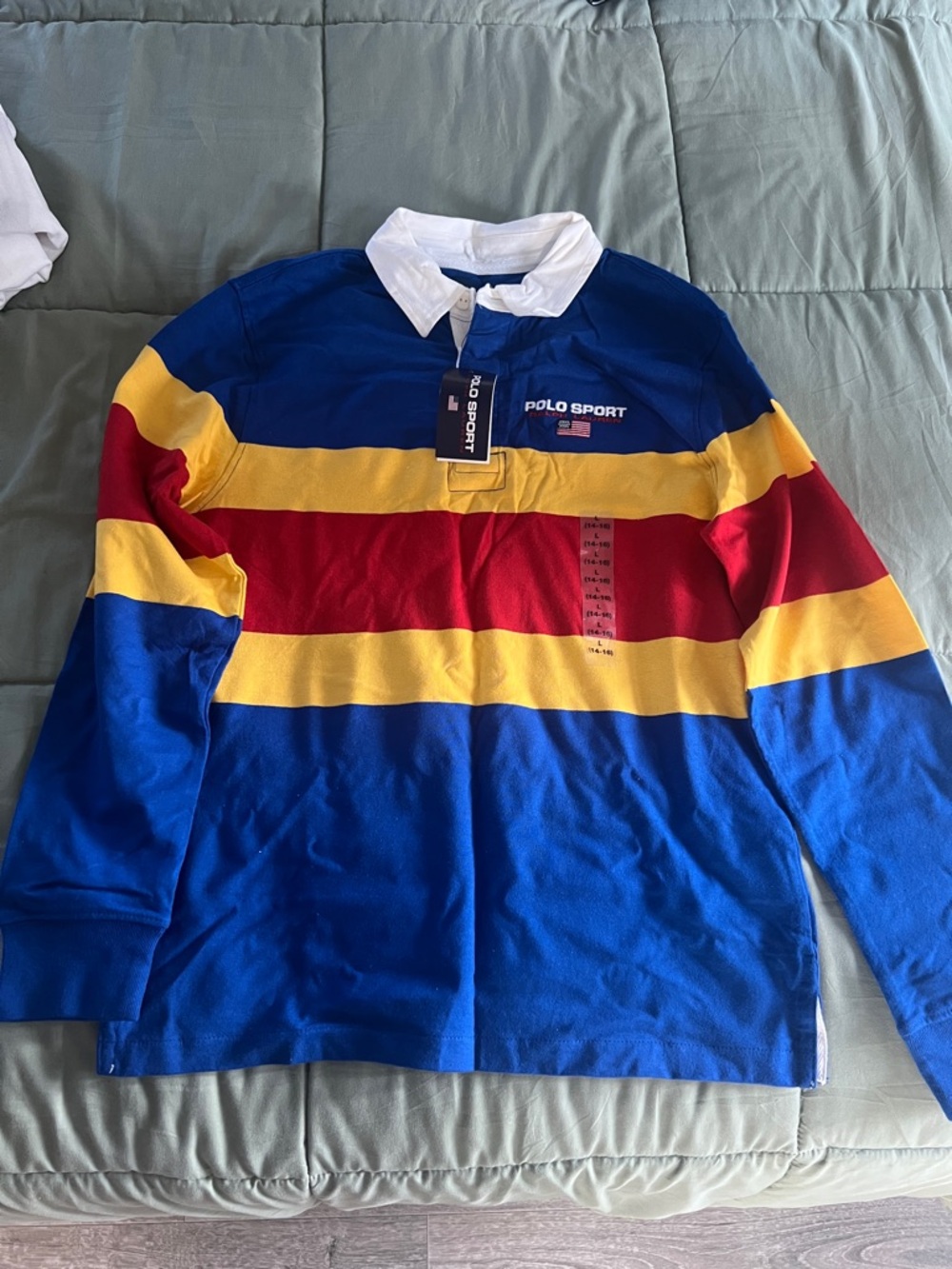 Polo by Ralph Lauren Polo Sport Blue Red Yellow Rugby Shirt